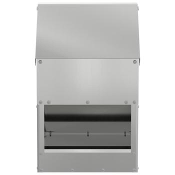 Hühnerfütterer Silber 21 x 16 x 33 cm Verzinkter Stahl