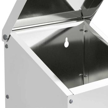 Hühnerfütterer Silber 21 x 16 x 33 cm Verzinkter Stahl