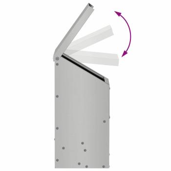 Hühnerfütterer Silber 21 x 16 x 33 cm Verzinkter Stahl