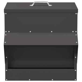 Hühnerfütterer Schwarz 40,5 x 45 x 41 cm Kaltgewalzter Stahl