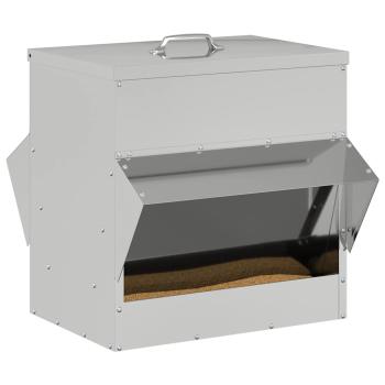 Hühnerfütterer Silber 40,5 x 45 x 41 cm Verzinkter Stahl