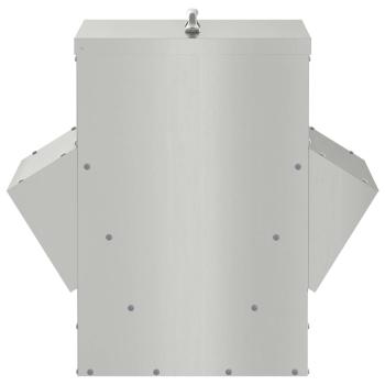 Hühnerfütterer Silber 40,5 x 45 x 41 cm Verzinkter Stahl