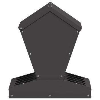 Hühnerfütterer Schwarz 40 x 40 x 45 cm Kaltgewalzter Stahl