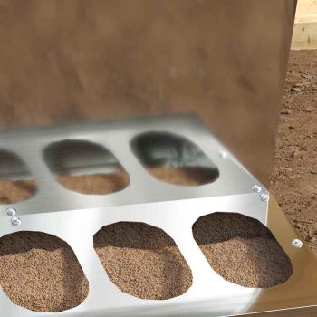 Hühnerfütterer Silber 40 x 40 x 45 cm Verzinkter Stahl