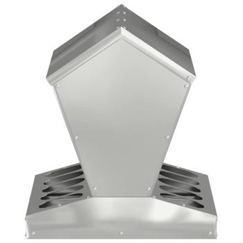 Hühnerfütterer Silber 40 x 40 x 45 cm Verzinkter Stahl