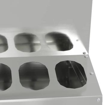 Hühnerfütterer Silber 40 x 40 x 45 cm Verzinkter Stahl