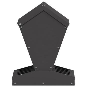 Hühnerfütterer Schwarz 30 x 30 x 39 cm Kaltgewalzter Stahl