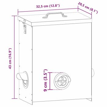 Hühnerfütterer Olive Grün 32,5 x 20,5 x 43 cm