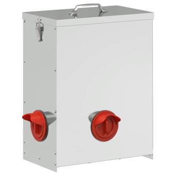 Hühnerfütterer Silber 32,5 x 20,5 x 43 cm Verzinkter Stahl