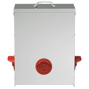 Hühnerfütterer Silber 32,5 x 20,5 x 43 cm Verzinkter Stahl