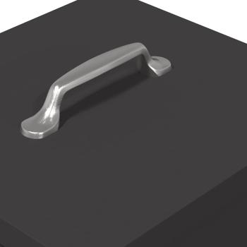 Hühnertretfeeder Schwarz 25 x 42 x 40 cm Kaltgewalzter Stahl