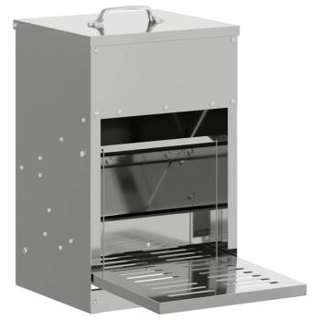 Hühnertretfeeder Silber 25 x 42 x 40 cm Verzinkter Stahl