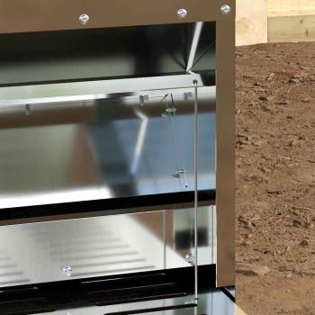 Hühnertretfeeder Silber 25 x 42 x 40 cm Verzinkter Stahl