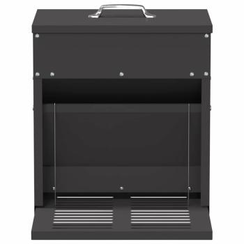 Hühnertretfeeder Schwarz 25 x 42 x 40 cm Kaltgewalzter Stahl