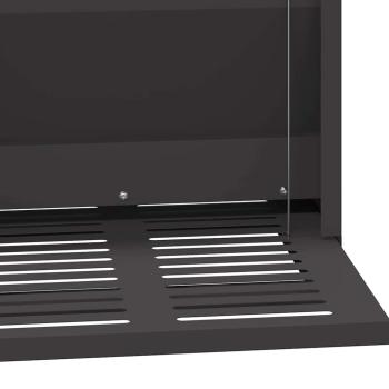 Hühnertretfeeder Schwarz 25 x 42 x 40 cm Kaltgewalzter Stahl