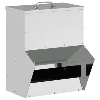 Hühnerfütterer Silber 20 x 25 x 35 cm Verzinkter Stahl
