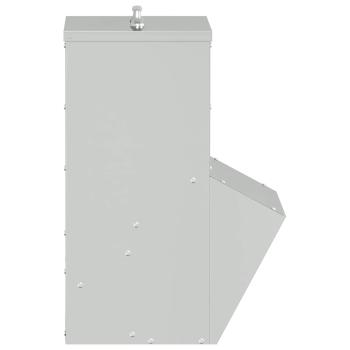 Hühnerfütterer Silber 20 x 25 x 35 cm Verzinkter Stahl