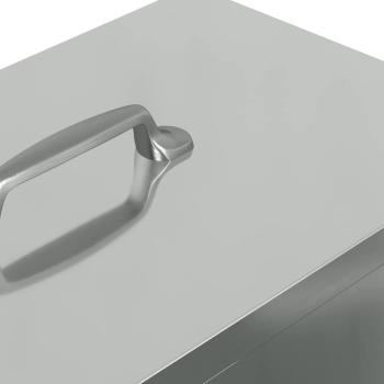 Hühnerfütterer Silber 20 x 25 x 35 cm Verzinkter Stahl