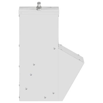 Hühnerfütterer Silber 20 x 25 x 35 cm Verzinkter Stahl