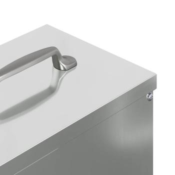 Hühnerfütterer Silber 20 x 25 x 35 cm Verzinkter Stahl