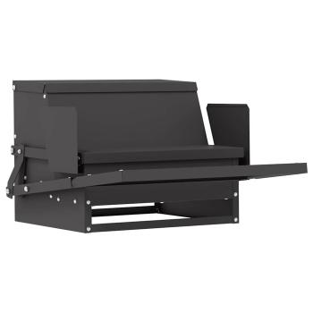 Hühnertretfeeder Schwarz 50 x 40 x 29 cm Kaltgewalzter Stahl