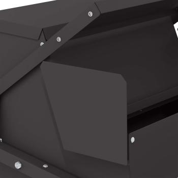 Hühnertretfeeder Schwarz 50 x 40 x 29 cm Kaltgewalzter Stahl