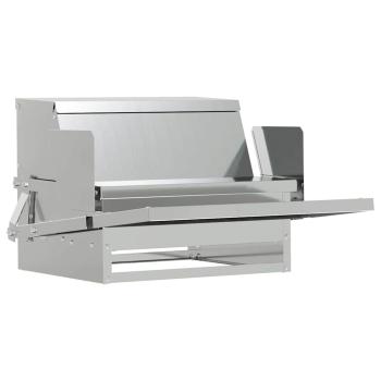 Hühnertretfeeder Silber 50 x 40 x 29 cm Verzinkter Stahl