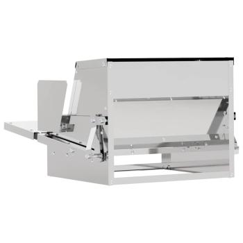 Hühnertretfeeder Silber 50 x 40 x 29 cm Verzinkter Stahl