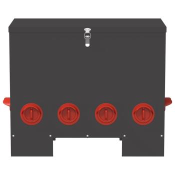 Hühnerfütterer 2 pcs Schwarz 60,5 x 29 x 51 cm