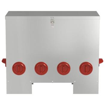 Hühnerfütterer 2 pcs Silber 60,5 x 29 x 51 cm Verzinkter Stahl