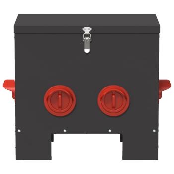 Hühnerfütterer 2 pcs Schwarz 60,5 x 29 x 51 cm