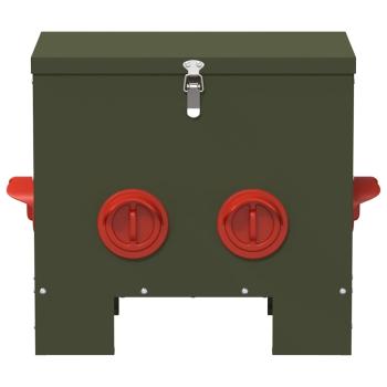 Hühnerfütterer 2 pcs Olive Grün 60,5 x 29 x 51 cm