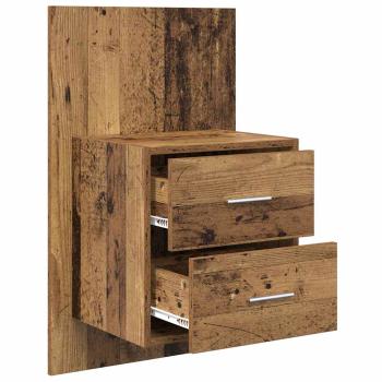 Wandmontierter Nachtschrank 2 pcs Altholz 48,5 x 32,5 x 80 cm