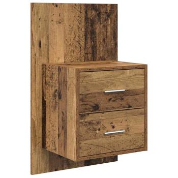 Wandmontierter Nachtschrank 2 pcs Altholz 48,5 x 32,5 x 80 cm