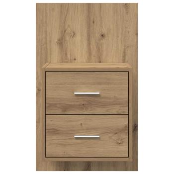 Wandmontierter Nachtschrank mit Schubladen 2 pcs Artisan-Eiche