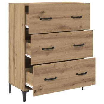 Sideboard Artisan-Eiche 69,5 x 34 x 90 cm Verbundholz und Eisen