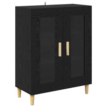 Sideboard Schwarz Eichen-Optik 69,5 x 34 x 90 cm Holzwerkstoff