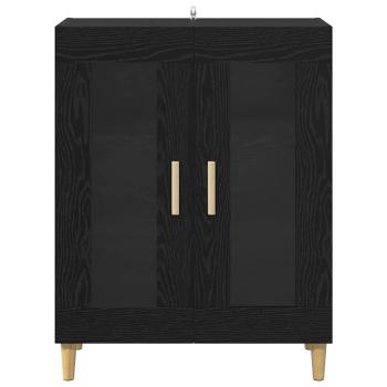 Sideboard Schwarz Eichen-Optik 69,5 x 34 x 90 cm Holzwerkstoff