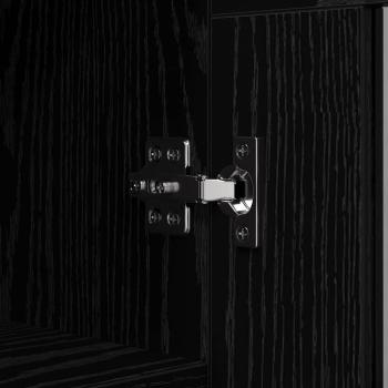 Sideboard Schwarz Eichen-Optik 69,5 x 34 x 90 cm Holzwerkstoff