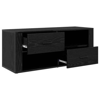 ARDEBO.de - TV-Schränk Schwarz Eichen-Optik 100 x 35 x 40 cm Holzwerkstoff