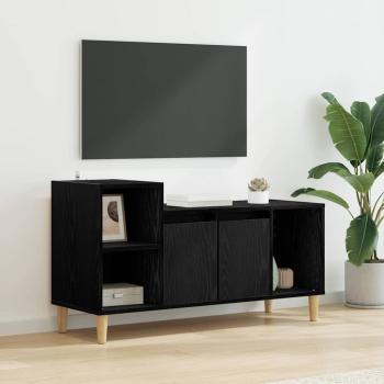 ARDEBO.de - TV-Schränk Schwarz Eichen-Optik 100 x 35 x 55 cm Holzwerkstoff