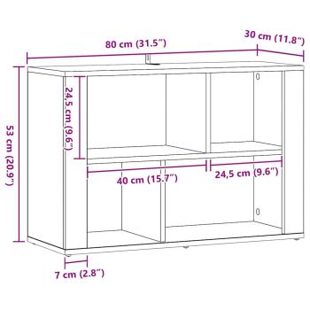 Sideboard Artisan-Eiche 80 x 30 x 53 cm Holzwerkstoff
