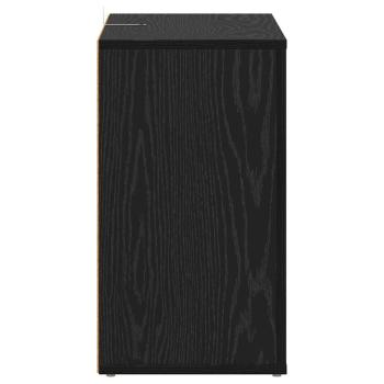 Sideboard Schwarz Eichen-Optik 80 x 30 x 53 cm Holzwerkstoff