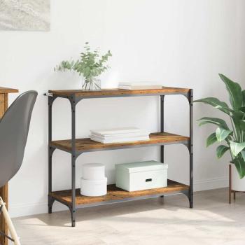 ARDEBO.de - Bücherregal Altholz 80 x 33 x 70,5 cm Verbundholz und Eisen