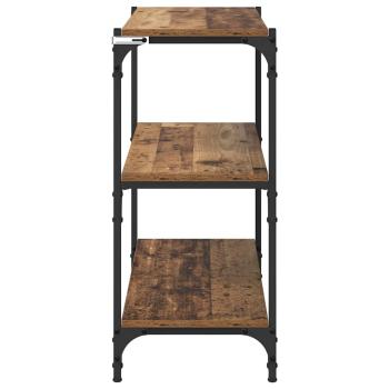 Bücherregal Altholz 80 x 33 x 70,5 cm Verbundholz und Eisen