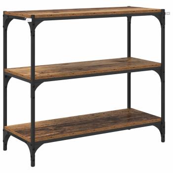 Bücherregal Altholz 80 x 33 x 70,5 cm Verbundholz und Eisen