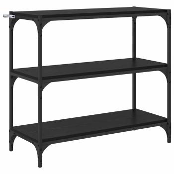 Bücherregal Schwarz Eichen-Optik 80 x 33 x 70,5 cm