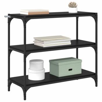 Bücherregal Schwarz Eichen-Optik 80 x 33 x 70,5 cm