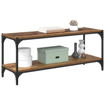 TV-Schränk Altholz 100x33x41cm Verbundholz und Eisen