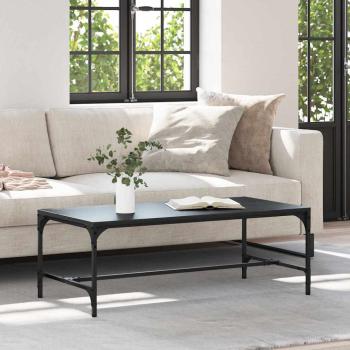 ARDEBO.de - Couchtisch Schwarz Eichen-Optik 100 x 50 x 35 cm Holzwerkstoff